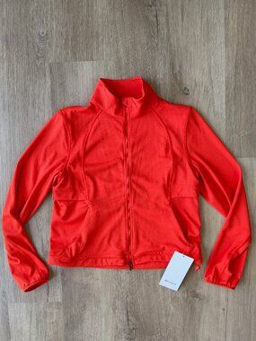 *NWT* Lululemon Ventilating UV Protection Running Jacket Solar Orange SIZE 6